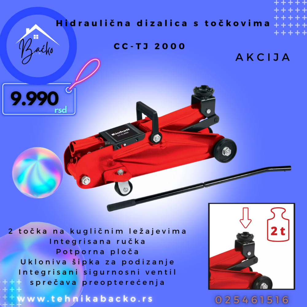 Hidraulična dizalica s točkovima CC-TJ 2000