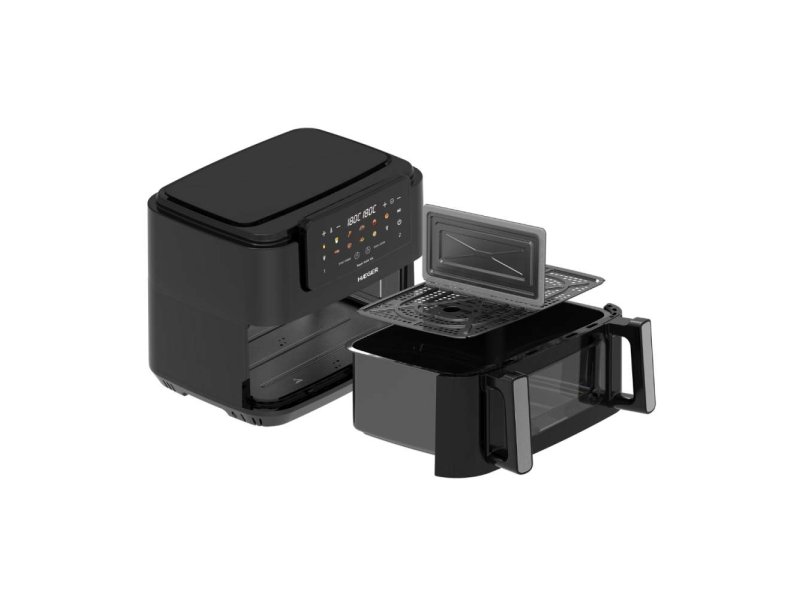 HAEGER AF-D10.010B FRITEZA NA TOPAO VAZDUH DIGITALNA 10,5L 2 POSUDE - Слика 3