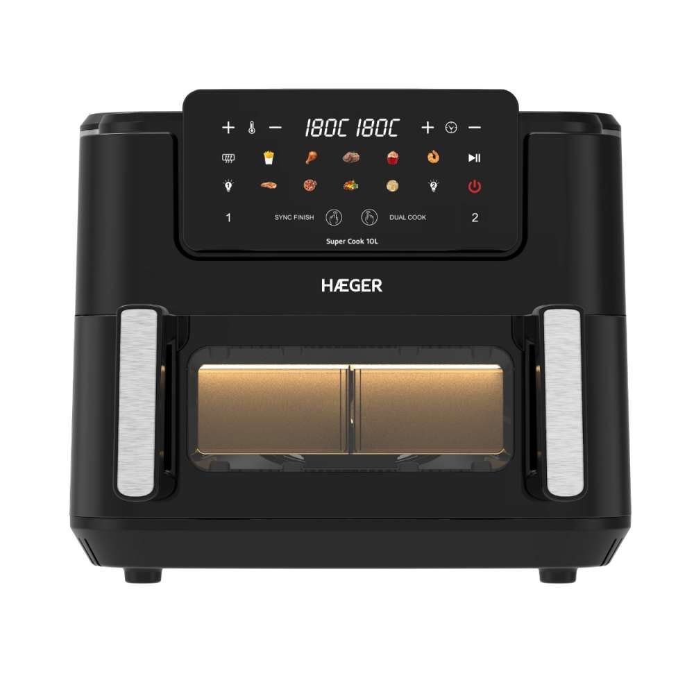 HAEGER AF-D10.010B FRITEZA NA TOPAO VAZDUH DIGITALNA 10,5L 2 POSUDE